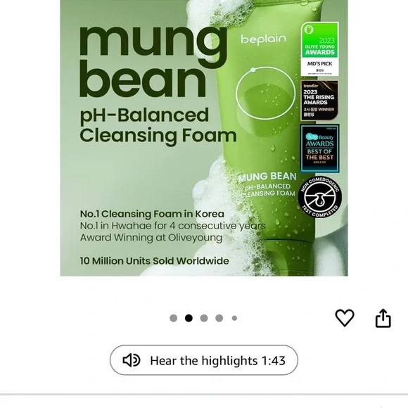 Beplain Mung Bean Cleansing Foam - Picture 4 of 5